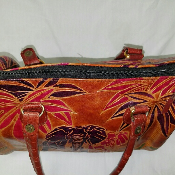 *SOLD* AFRICAN Elephant Design Leather Purse - Picture 6 of 7